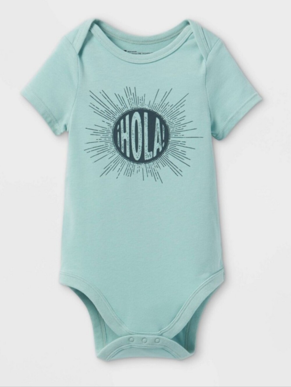 6-9 Months Infant Pastel 'HOLA' Short-Sleeve Bodysuit EUC Latino Pride Heritage